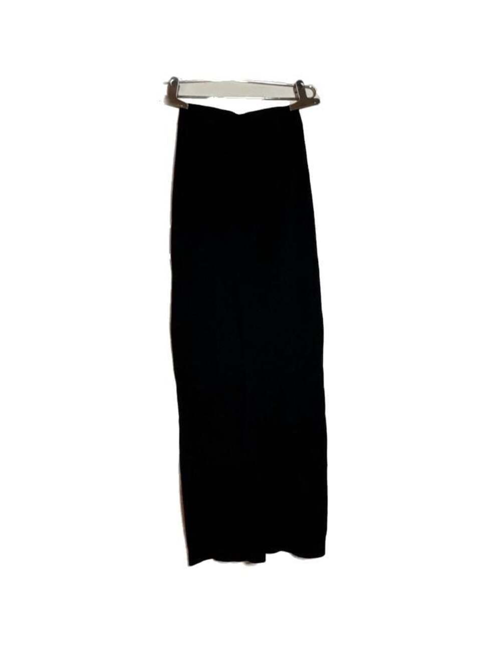 H&M M Ribbed Knit Strapless Black Fitted Midi Dress